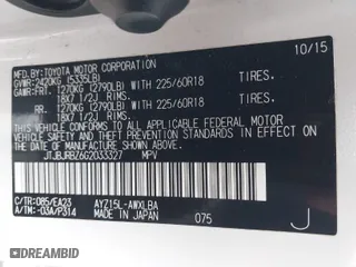 2016 Lexus NX 300h with VIN JTJBJRBZ6G2033327, listed as a IAAI auction lot 41092937 with 94,373 mi miles. Bid and sale history available at carsss.com. Image 9.