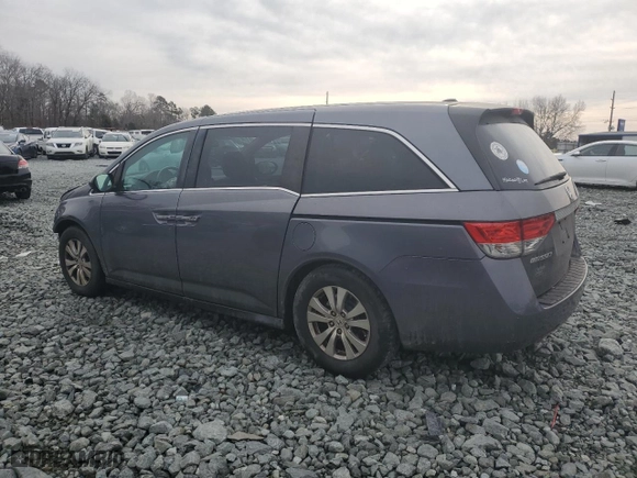 2014 Honda Odyssey EX-L with VIN 5FNRL5H60EB116666, listed as a Copart auction lot 43124855 with 205,050 mi miles and Salvage Title. Bid and sale history available at carsss.com. Image 2.