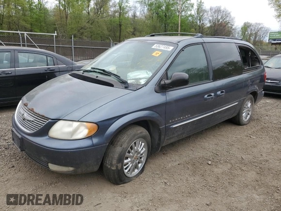 2001 Chrysler Town & Country Limited with VIN 2C8GP64L51R208544, listed as a Copart auction lot 53627495 with 0 mi miles and Salvage Title. Bid and sale history available at carsss.com. Image 1.