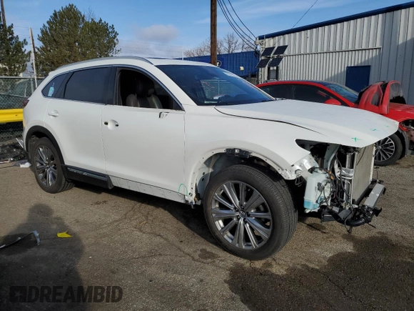2021 Mazda CX-9 Signature with VIN JM3TCBEY4M0504837, listed as a Copart auction lot 47611595 with 85,491 mi miles and Salvage Title. Bid and sale history available at DreamBid. Image 4.