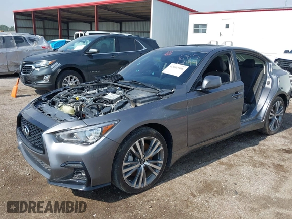 2020 Infiniti Q50 Luxe with VIN JN1EV7AR1LM255530, listed as a IAAI auction lot 42402566 with 58,807 mi miles and . Bid and sale history available at DreamBid. Image 17.