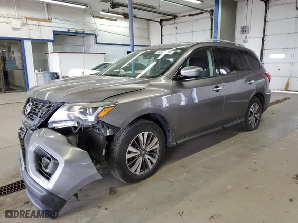 2017 Nissan Pathfinder S with VIN 5N1DR2MM9HC665145, listed as a Copart auction lot 50638295 with 125,566 mi miles and Salvage Title. Bid and sale history available at carsss.com. Image 1.