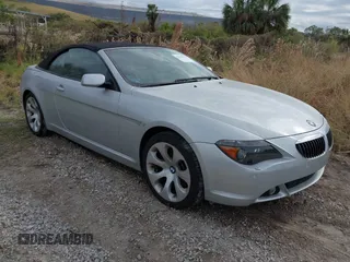 2005 BMW 6 Series 645Ci with VIN WBAEK73475B322960, listed as a IAAI auction lot 41044973 with Not Provided miles. Bid and sale history available at carsss.com. Image 1.