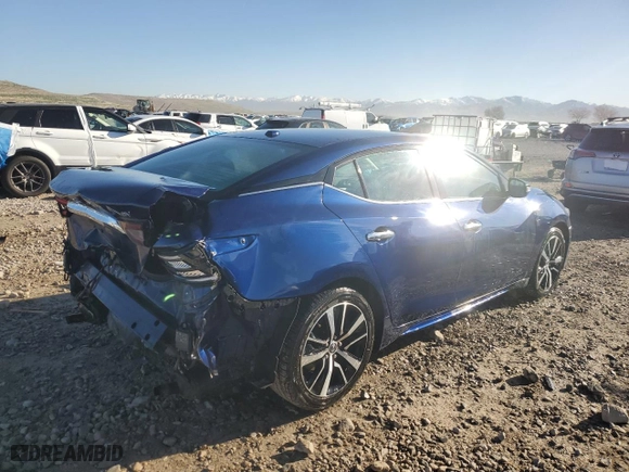 2022 Nissan Maxima SV with VIN 1N4AA6CV3NC503013, listed as a Copart auction lot 50349055 with 44,399 mi miles and Salvage Title. Bid and sale history available at carsss.com. Image 3.