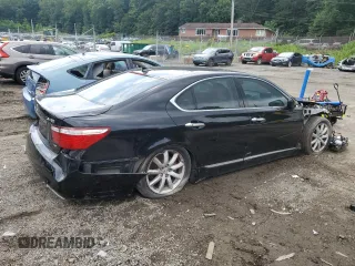 2009 Lexus LS 460 with VIN JTHCL46F795002365, listed as a Copart auction lot 64382465 with Not provided miles and Salvage title. Bid and sale history available at DreamBid. Image 3.