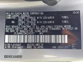 2021 Lexus NX 300 с VIN JTJGARDZ3M2243057, выставлен на аукционе IAAI как лот 42473091 с пробегом Не указан миль и . История ставок и продаж доступна на DreamBid. Изображение 9.