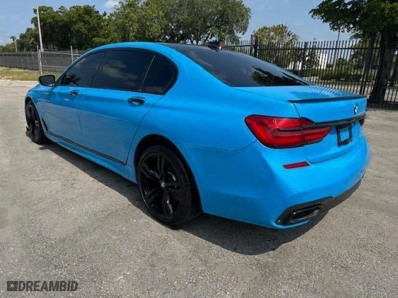 2017 BMW 7 Series 750i with VIN WBA7F0C34HGM22159, listed as a Copart auction lot 50847125 with 79,952 mi miles and Salvage Title. Bid and sale history available at carsss.com. Image 2.