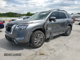2024 Nissan Pathfinder SV with VIN 5N1DR3BA7RC309597, listed as a Copart auction lot 56742315 with 5,982 mi miles and Salvage title. Bid and sale history available at DreamBid. Image 1.