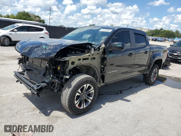 2022 Chevrolet Colorado 2WD Z71 with VIN 1GCGSDEN3N1203499, listed as a Copart auction lot 61243365 with 22,903 mi miles and Salvage title. Bid and sale history available at DreamBid. Image 1.