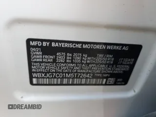 2021 BMW X1 sDrive28i z VIN WBXJG7C01M5T72642, wystawiony jako Copart lot #49304325 z przebiegiem 39 124 mil mil oraz Szkoda całkowita • Salvage title. Historia ofert i sprzedaży dostępna na DreamBid. Obrazek 15.