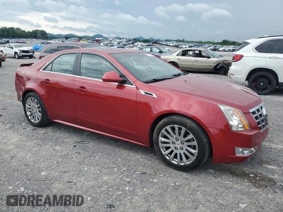 2013 Cadillac CTS Premium with VIN 1G6DS5E37D0103887, listed as a Copart auction lot 57390915 with 104,415 mi miles and Salvage title. Bid and sale history available at DreamBid. Image 4.