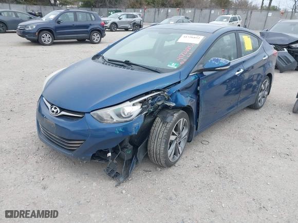 2014 Hyundai Elantra SE with VIN KMHDH4AEXEU039606, listed as a IAAI auction lot 41726852 with 43,717 mi miles. Bid and sale history available at carsss.com. Image 19.