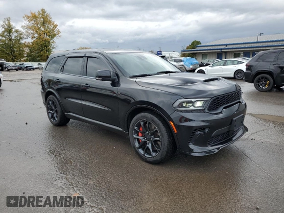 2023 Dodge Durango SRT Hellcat Premium with VIN 1C4SDJH9XPC634284, listed as a Copart auction lot 76056814 with 4,618 mi miles and Salvage Title. Bid and sale history available at DreamBid. Image 4.