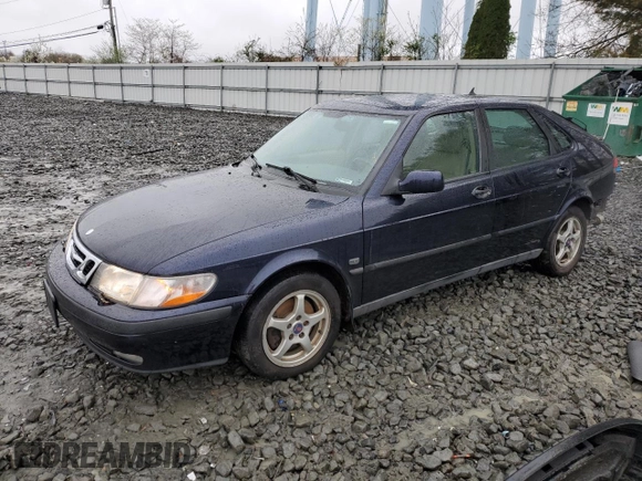 2001 Saab 9-3 with VIN YS3DD58H812003501, listed as a Copart auction lot 51526175 with 162,220 mi miles and Salvage Title. Bid and sale history available at carsss.com. Image 1.