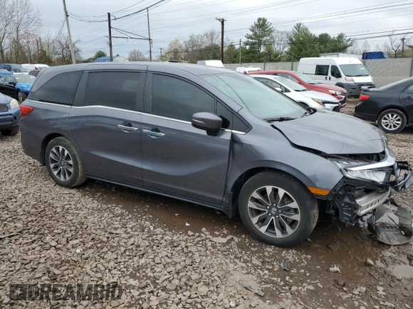 2022 Honda Odyssey EX-L z VIN 5FNRL6H78NB049944, wystawiony jako Copart lot #52403275 z przebiegiem Nie podano mil oraz Szkoda całkowita • Salvage title. Historia ofert i sprzedaży dostępna na DreamBid. Obrazek 4.