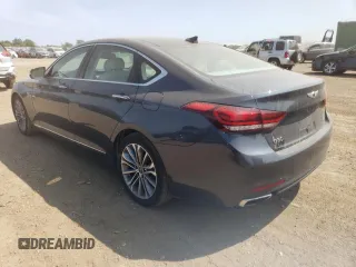 2017 Genesis G80 3.8L with VIN KMHGN4JEXHU176409, listed as a Copart auction lot 68038554 with 120,655 mi miles and Salvage Title. Bid and sale history available at DreamBid. Image 2.