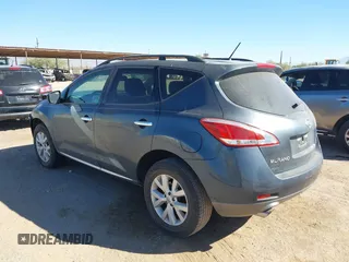 2013 Nissan Murano SL with VIN JN8AZ1MU7DW214116, listed as a IAAI auction lot 40672689 with Not provided miles and . Bid and sale history available at DreamBid. Image 3.