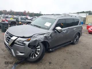 2022 Nissan Armada Platinum with VIN JN8AY2DA1N9393526, listed as a IAAI auction lot 40959780 with 70,000 mi miles. Bid and sale history available at carsss.com. Image 2.