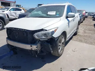 2015 Infiniti QX60 with VIN 5N1AL0MN2FC533195, listed as a IAAI auction lot 41849681 with 140,856 mi miles. Bid and sale history available at carsss.com. Image 2.