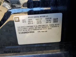 2012 Chevrolet Sonic LTZ z VIN 1G1JE6SH5C4195594, wystawiony jako Copart lot #88336435 z przebiegiem 105 112 mil mil oraz Szkoda całkowita • Salvage title. Historia ofert i sprzedaży dostępna na DreamBid. Obrazek 14.