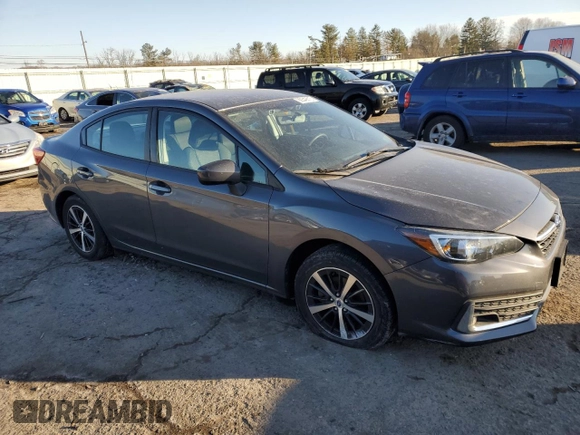 2021 Subaru Impreza Premium with VIN 4S3GKAV67M3604791, listed as a Copart auction lot 88542615 with 24,821 mi miles and Salvage title. Bid and sale history available at DreamBid. Image 4.