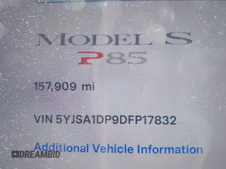 2013 Tesla Model S Performance с VIN 5YJSA1DP9DFP17832, выставлен на аукционе IAAI как лот 42444829 с пробегом 157 909 миль миль и . История ставок и продаж доступна на DreamBid. Изображение 7.