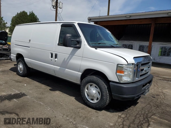 2014 Ford Econoline Cargo Commercial with VIN 1FTNE2EW3EDA33705, listed as a Copart auction lot 60919935 with 174,371 mi miles and Salvage title. Bid and sale history available at DreamBid. Image 4.