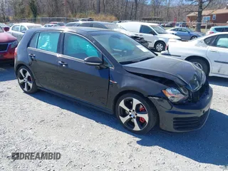2017 Volkswagen Golf GTI S with VIN 3VW547AU8HM064927, listed as a IAAI auction lot 41853669 with 105,896 mi miles. Bid and sale history available at carsss.com. Image 1.