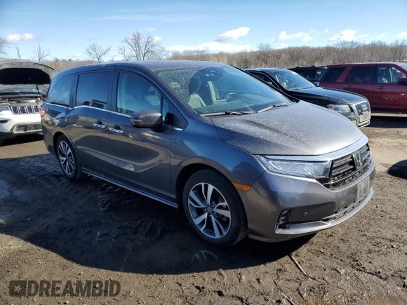 2023 Honda Odyssey Touring with VIN 5FNRL6H84PB019285, listed as a Copart auction lot 47066455 with 29,053 mi miles and Salvage Title. Bid and sale history available at DreamBid. Image 4.