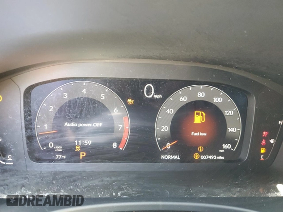 2024 Acura Integra w/A-Spec Package with VIN 19UDE4H30RA002395, listed as a Copart auction lot 48757405 with 7,493 mi miles and Salvage Title. Bid and sale history available at carsss.com. Image 9.
