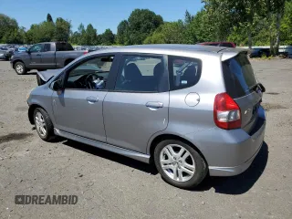 2007 Honda Fit Sport with VIN JHMGD38677S054938, listed as a Copart auction lot 63080704 with 155,754 mi miles and Salvage Title. Bid and sale history available at carsss.com. Image 2.