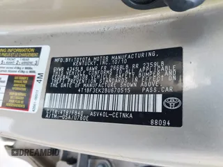 2011 Toyota Camry LE z VIN 4T1BF3EK2BU670515, wystawiony jako IAAI lot #41867049 z przebiegiem 174 987 mil mil oraz . Historia ofert i sprzedaży dostępna na DreamBid. Obrazek 9.