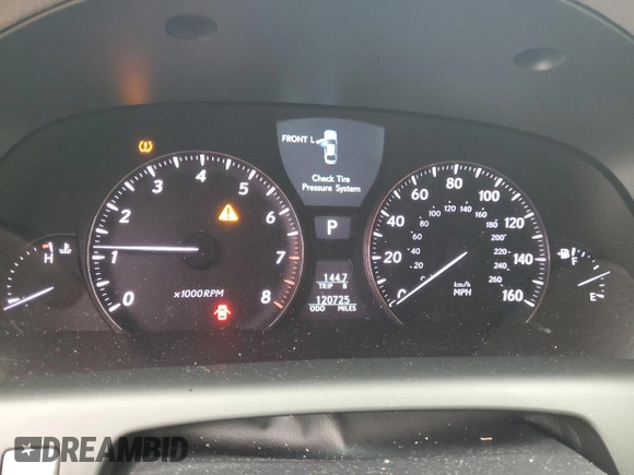 2009 Lexus LS 460 with VIN JTHCL46F395002766, listed as a Copart auction lot 48797575 with 120,725 mi miles and Salvage Title. Bid and sale history available at DreamBid. Image 9.