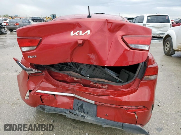 2023 Kia Rio S with VIN 3KPA24ADXPE578339, listed as a Copart auction lot 51074315 with 0 mi miles and Salvage Title. Bid and sale history available at carsss.com. Image 6.