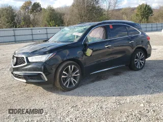 2019 Acura MDX w/Advance Pkg with VIN 5J8YD4H89KL011123, listed as a Copart auction lot 89011705 with 0 mi miles and Salvage Title. Bid and sale history available at carsss.com. Image 1.