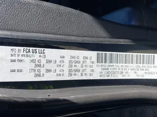 2019 Dodge Durango GT Plus with VIN 1C4RDHDG5KC721398, listed as a IAAI auction lot 41697019 with 105,620 mi miles and . Bid and sale history available at carsss.com. Image 9.