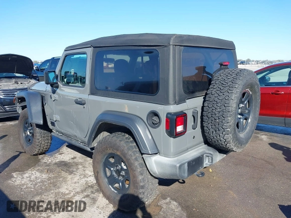 2018 Jeep Wrangler Sport S with VIN 1C4GJXAG4JW283209, listed as a IAAI auction lot 41770557 with 34,041 mi miles and . Bid and sale history available at DreamBid. Image 3.