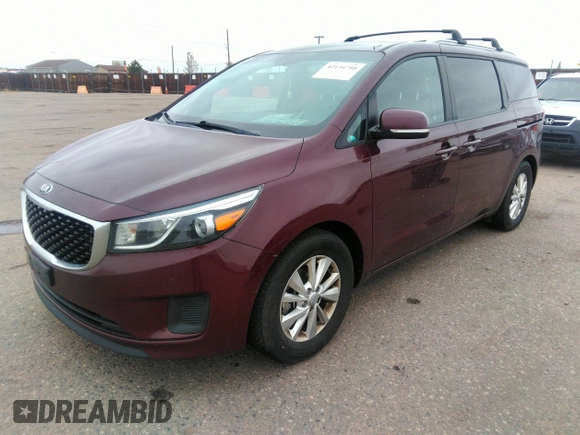 2016 Kia Sedona LX with VIN KNDMB5C18G6161281, listed as a IAAI auction lot 42134710 with 175,777 mi miles. Bid and sale history available at carsss.com. Image 2.