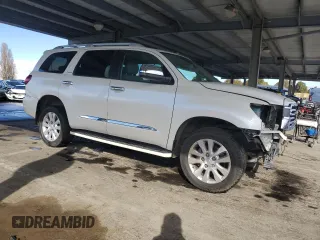 2018 Toyota Sequoia Platinum with VIN 5TDDY5G17JS165287, listed as a Copart auction lot 48534145 with 96,526 mi miles and Salvage Title. Bid and sale history available at carsss.com. Image 4.