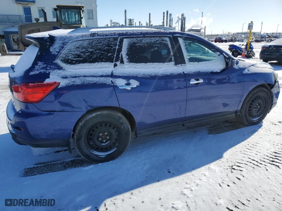 2019 Nissan Pathfinder S with VIN 5N1DR2MM9KC635490, listed as a Copart auction lot 52157255 with 140,433 mi miles and Salvage Title. Bid and sale history available at carsss.com. Image 3.