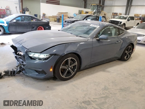 2024 Ford Mustang EcoBoost with VIN 1FA6P8TH6R5127413, listed as a Copart auction lot 49293395 with 14,569 mi miles and Salvage Title. Bid and sale history available at DreamBid. Image 1.