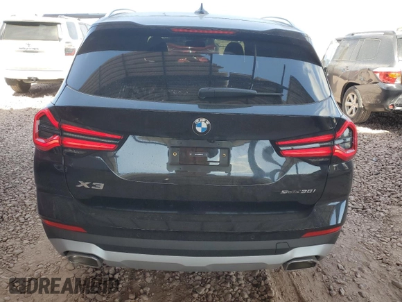 2024 BMW X3 sDrive30i with VIN WBX47DP09RN300147, listed as a Copart auction lot 47497095 with 4,738 mi miles and Salvage Title. Bid and sale history available at DreamBid. Image 6.