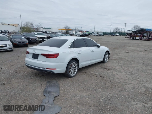 2019 Audi A4 Premium with VIN WAUGMAF48KA061335, listed as a IAAI auction lot 41275476 with 82,853 mi miles and . Bid and sale history available at DreamBid. Image 4.