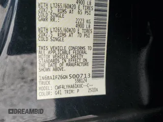 2016 Nissan Titan XD Platinum Reserve with VIN 1N6BA1F26GN500713, listed as a Copart auction lot 73125844 with 133,110 mi miles and Salvage Title. Bid and sale history available at carsss.com. Image 12.