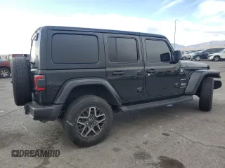 2024 Jeep Wrangler Sahara with VIN 1C4PJXEN2RW109269, listed as a Copart auction lot 47631435 with 21,130 mi miles and Salvage Title. Bid and sale history available at carsss.com. Image 3.