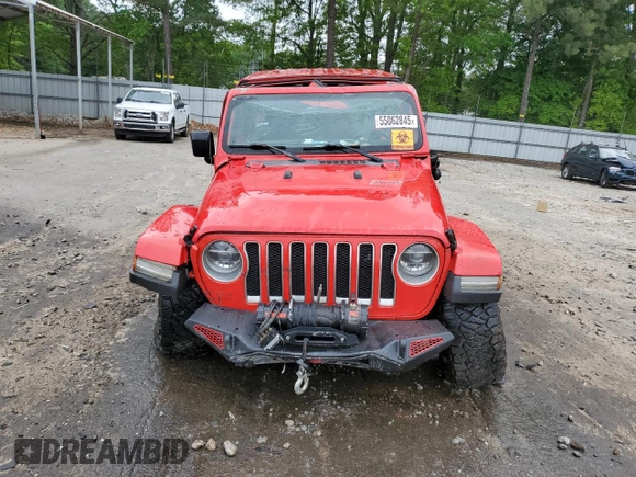 2018 Jeep Wrangler Unlimited Sahara with VIN 1C4HJXEG9JW146717, listed as a Copart auction lot 55062845 with 148,844 mi miles and Salvage title. Bid and sale history available at DreamBid. Image 5.