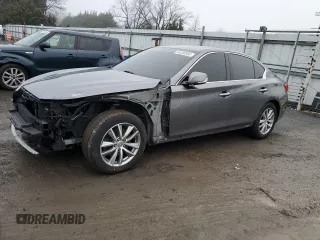 2015 Infiniti Q50 Premium with VIN JN1BV7ARXFM394949, listed as a Copart auction lot 44200385 with 86,901 mi miles and Salvage Title. Bid and sale history available at carsss.com. Image 1.