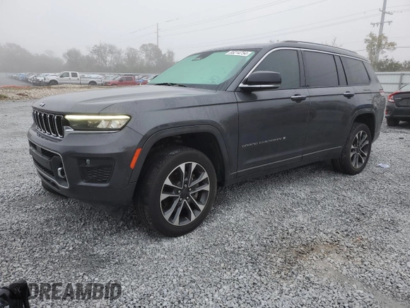 2021 Jeep Grand Cherokee Overland with VIN 1C4RJJDGXM8153204, listed as a Copart auction lot 85214754 with 41,478 mi miles and Salvage title. Bid and sale history available at DreamBid. Image 1.