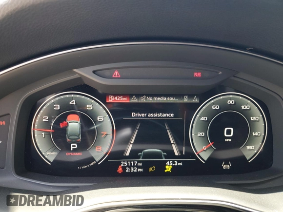 2023 Audi Q7 Premium Plus with VIN WA1LCBF74PD015442, listed as a Copart auction lot 57812485 with 25,117 mi miles and Salvage title. Bid and sale history available at DreamBid. Image 9.