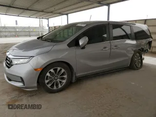 2022 Honda Odyssey EX-L with VIN 5FNRL6H75NB059962, listed as a Copart auction lot 51464615 with 40,608 mi miles and Salvage Title. Bid and sale history available at DreamBid. Image 1.